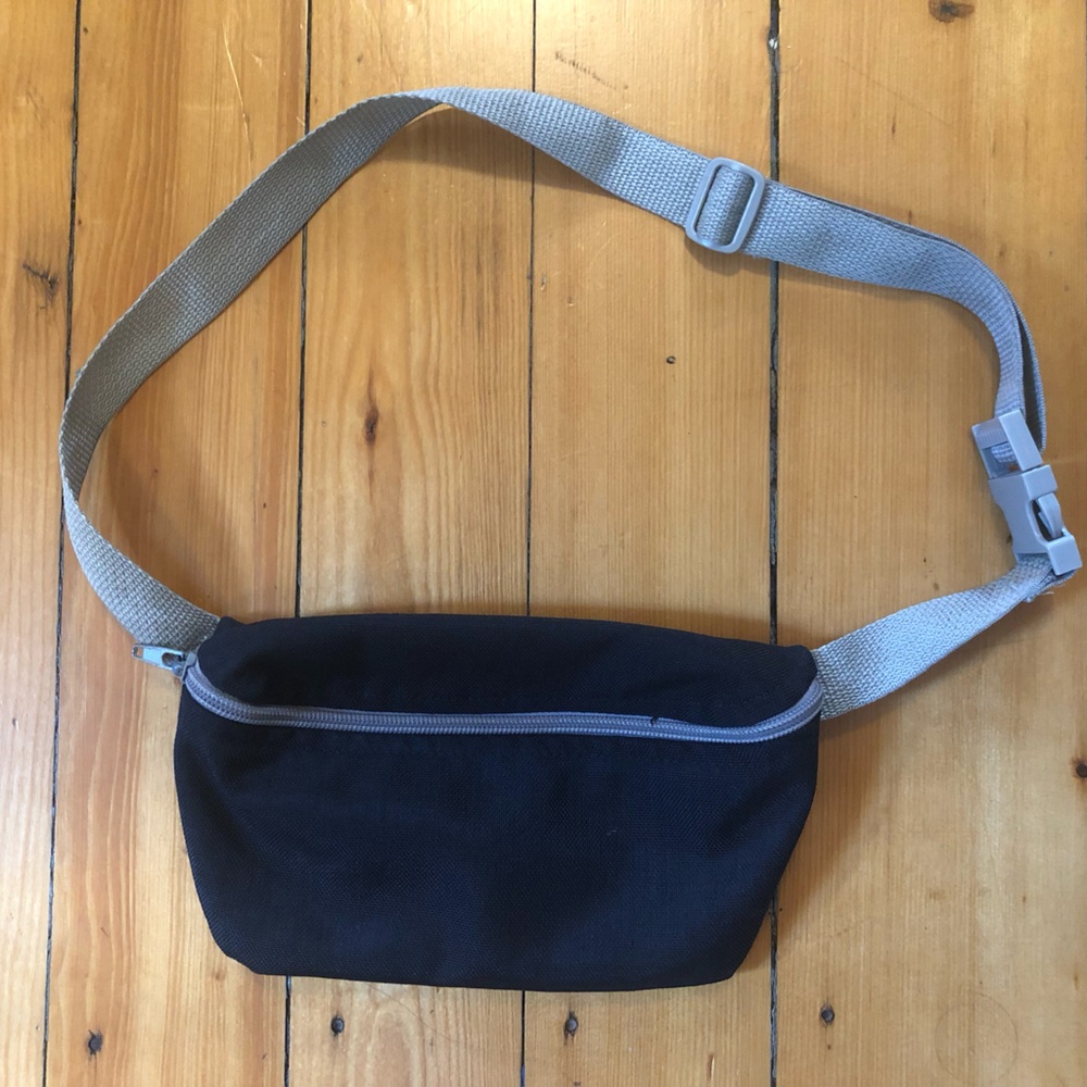 Black and Grey American Apparel Fanny Pack, unisex, one size